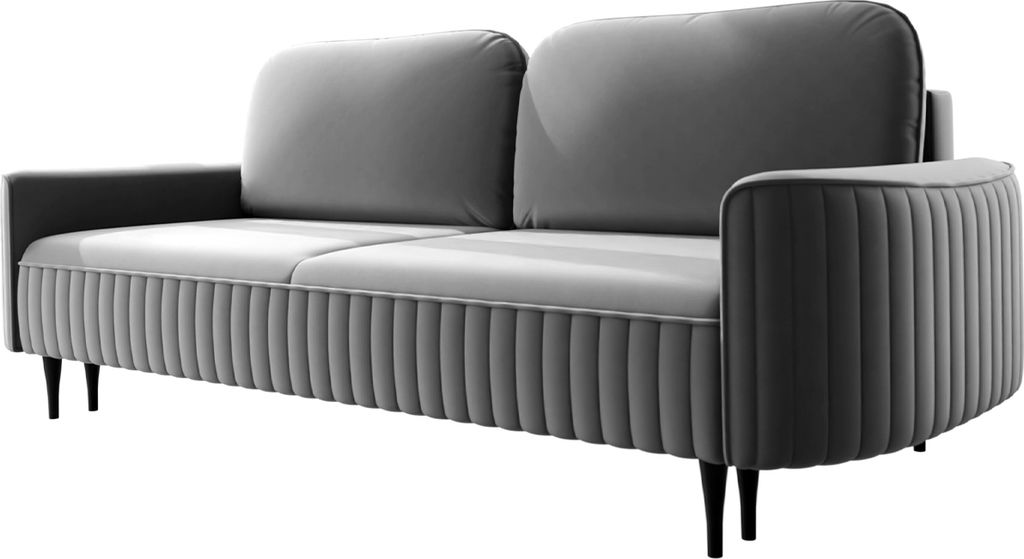 MIRJAN24 Schlafsofa Vena, Couch mit Schlaffunktion und Bettkasten, Freistehendes 3 Sitzer Polstersofa, Sofagarnitur (Farbe: Velluto 16)