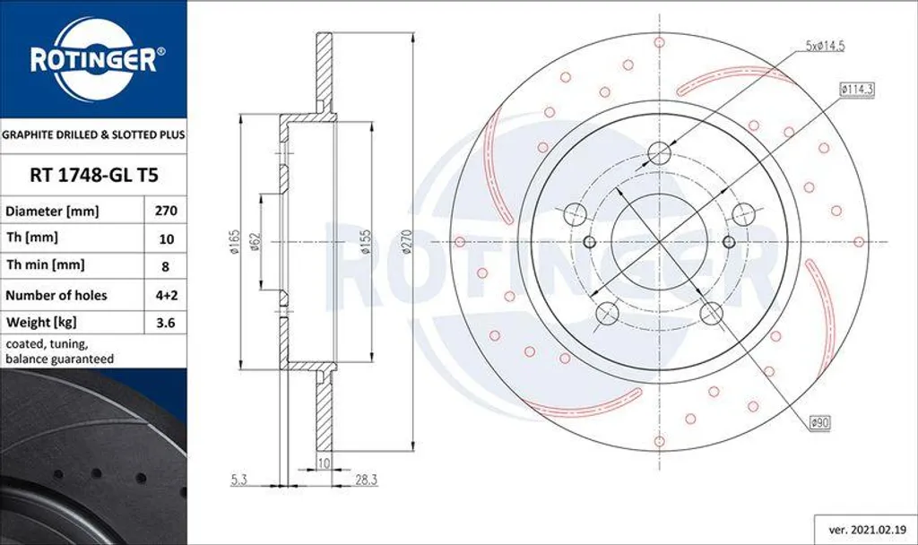 Disque de frein arrière type OE 42431YZZAE pour Toyota Corolla