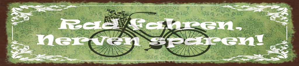 vianmo Holzschild 10x46 cm Rad fahren, Nerven sparen