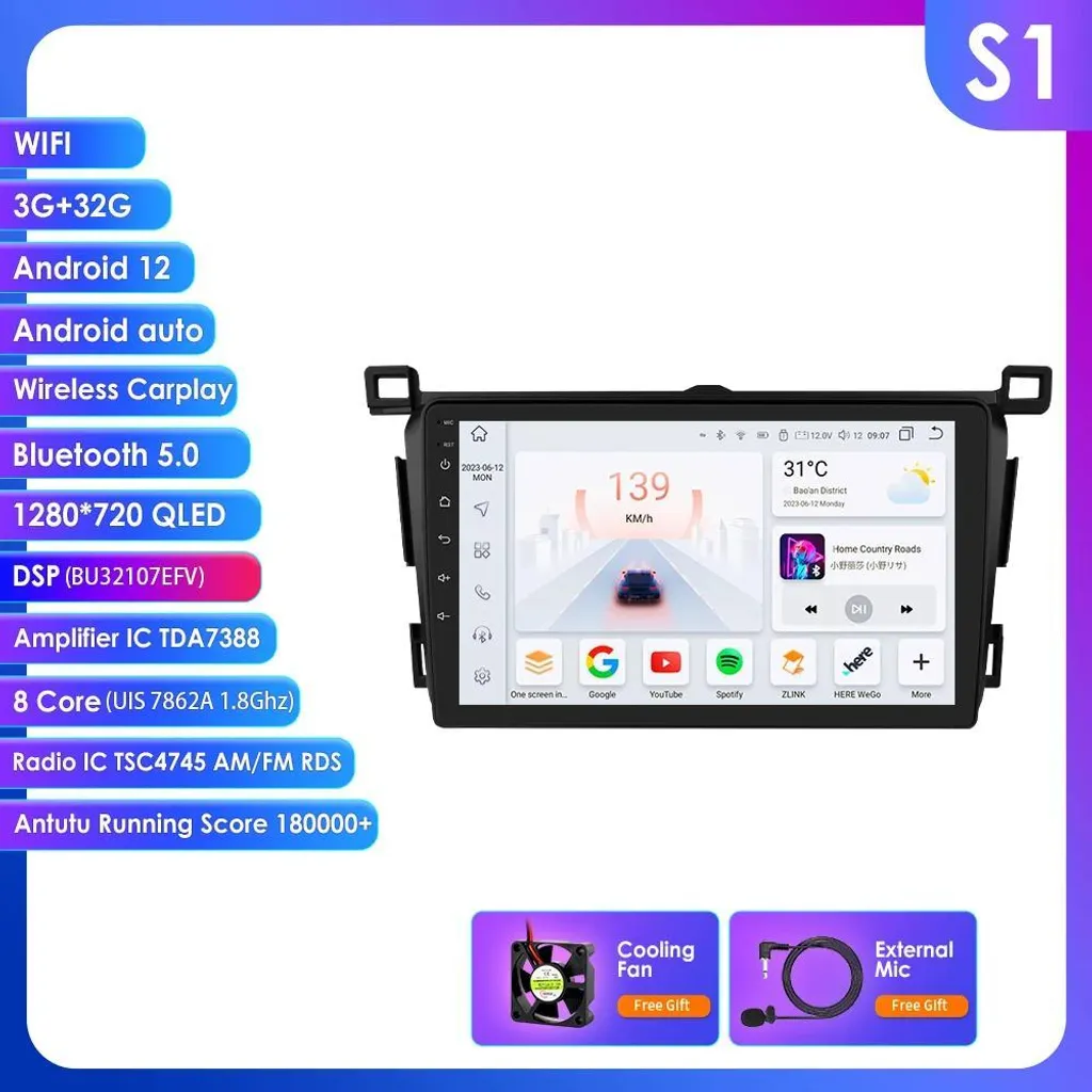 Autoradio Android Fluide 8 Cœurs avec Navigation GPS et Stockage de 32Go - 2
