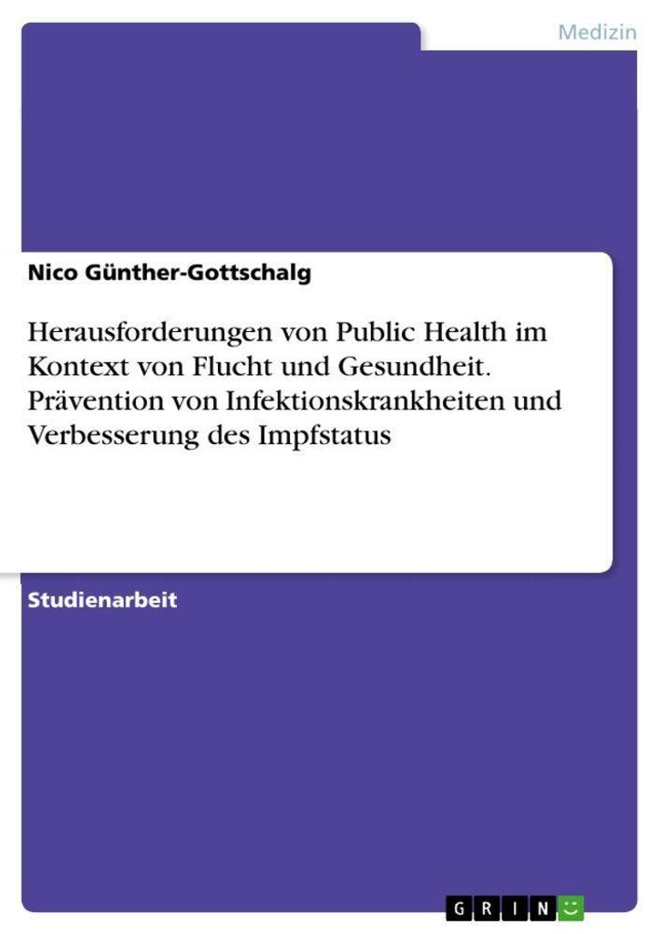 Herausforderungen von Public Health im Kontext von Flucht und Gesundheit. Prävention von Infektionskrankheiten und Verbesserung des Impfstatus