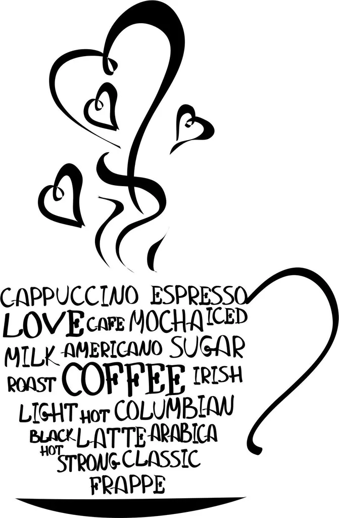 Mega Sticker Caffè G264 100x50cm | Decora Ora la tua Cucina
