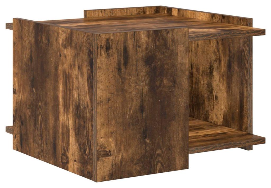 vidaXL Couchtisch Geräucherte Eiche 50,5 x 50 x 33 cm Holzwerkstoff