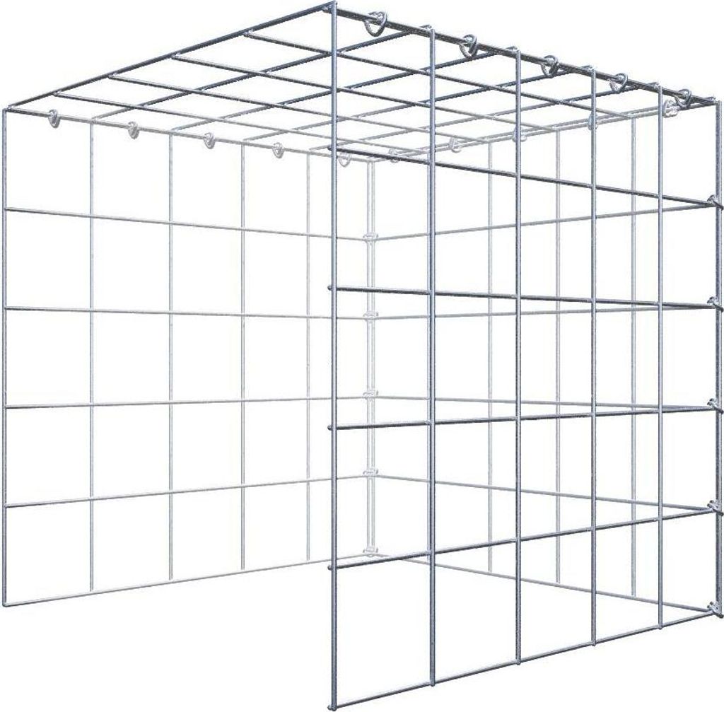 Anbaugabione Typ 4 50 cm x 50 cm x 50 cm (L x H x T), Maschenweite 10 cm x 10 cm, C-Ring