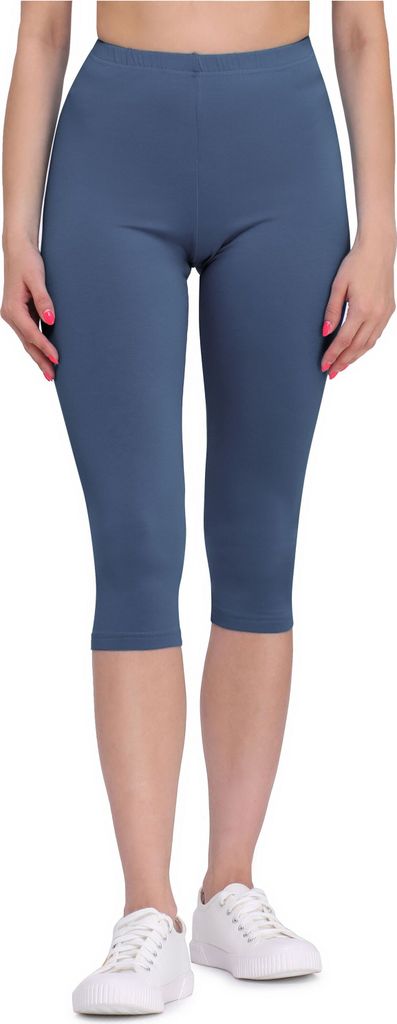 Bellivalini Damen 3/4 Leggings aus Viskose BLV50-148 (Jeans, S)