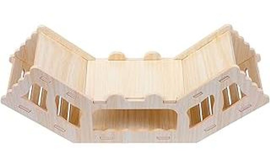 HJZHI Vielseitiges Hamsterversteck und Erkundungstunnel, Hamsterhaus mit Kletterleiter aus Holz für Rennmäuse, Hamster, Kleine Haustiere Zubehör...