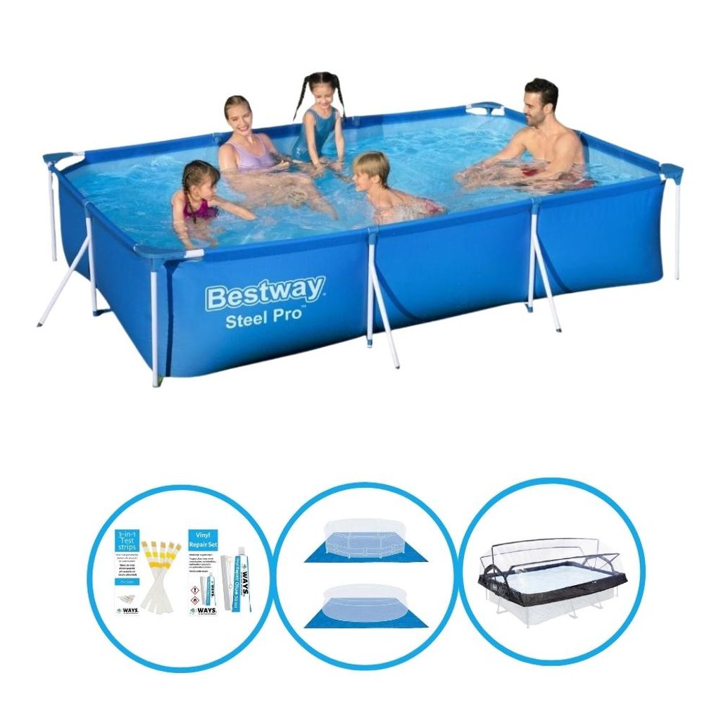 Bestway Pool Steel Pro 300x201x66 cm - Pool Bundel