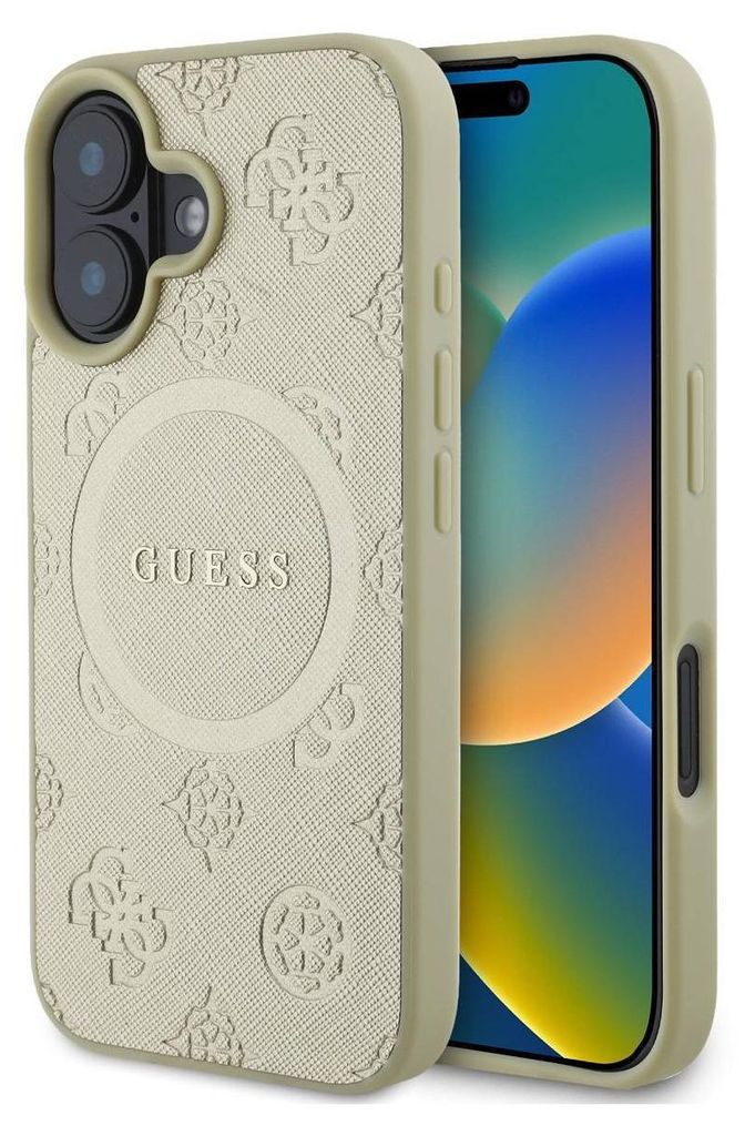 Guess GUHMP16SPSAPSMED iPhone 16 6,1" Gold/Gold Hardcase Produktbild 