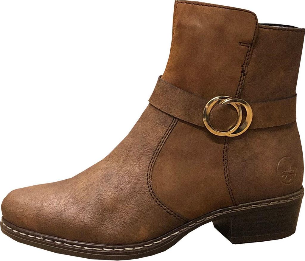 Rieker Stiefelette - Braun Synthetik Größe: 38 Normal