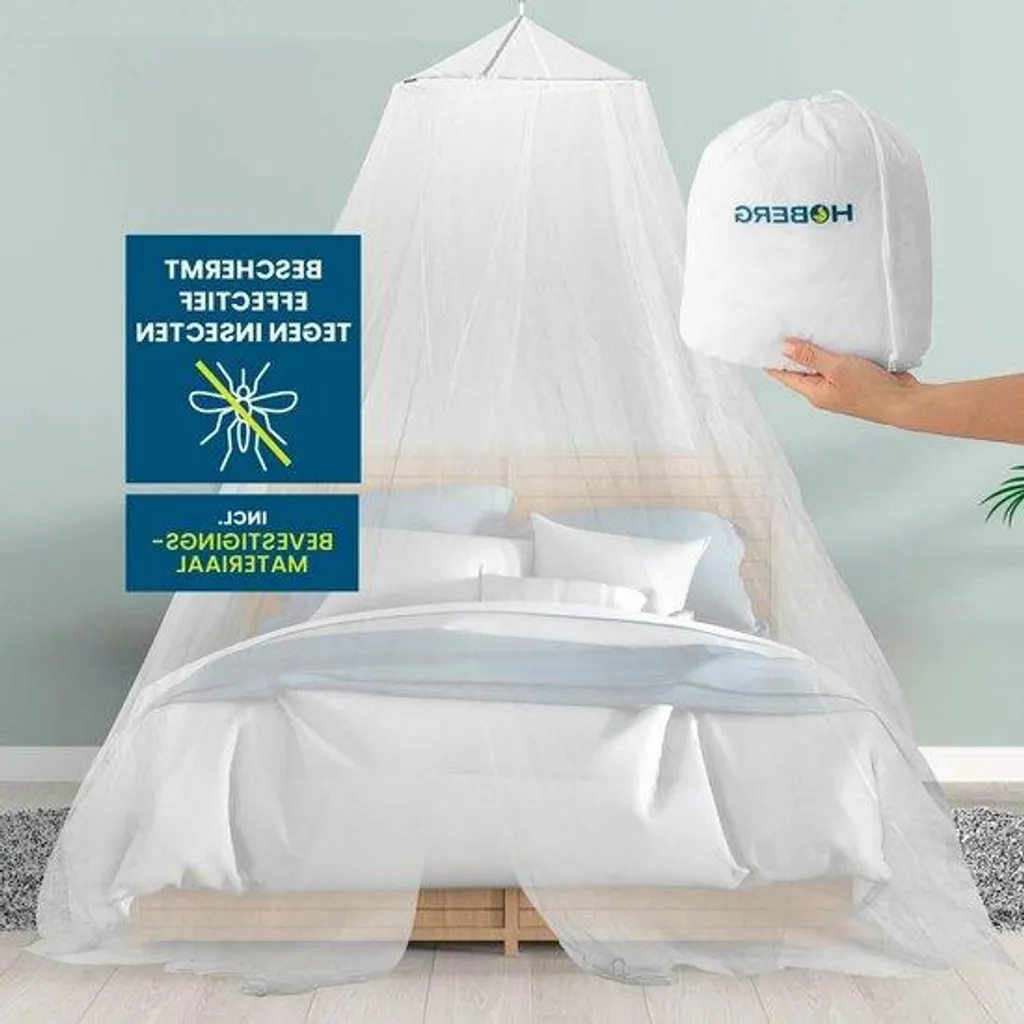 Ciel de lit moustiquaire universel blanc pour intérieur et usage extérieur
