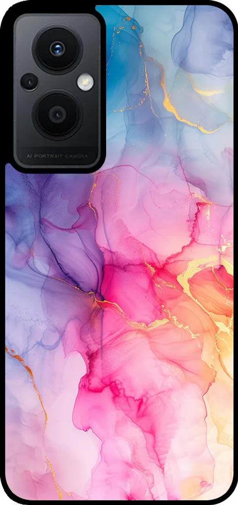 Cover Marmo Arcobaleno Oppo Reno7 Lite - Accessorio Fashion Smartphonica