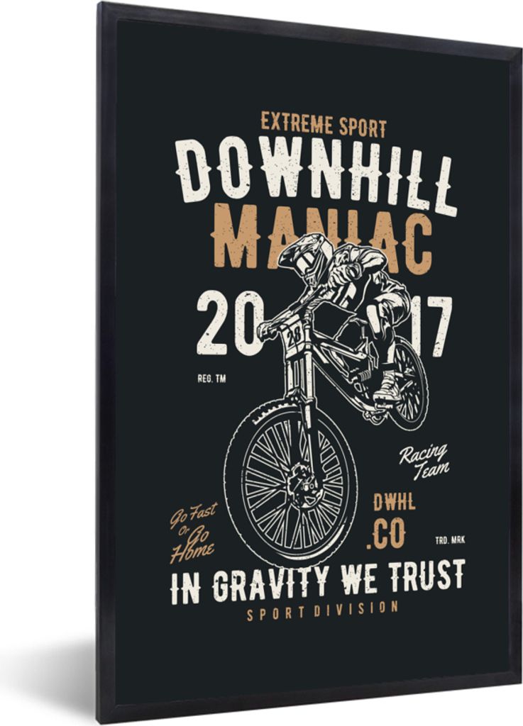 MuchoWow MuchoWow Gerahmtes Poster Mancave - Sport - Altmodisch 60x90 cm - Poster mit zchwarzem Bilderrahmen - Kunst