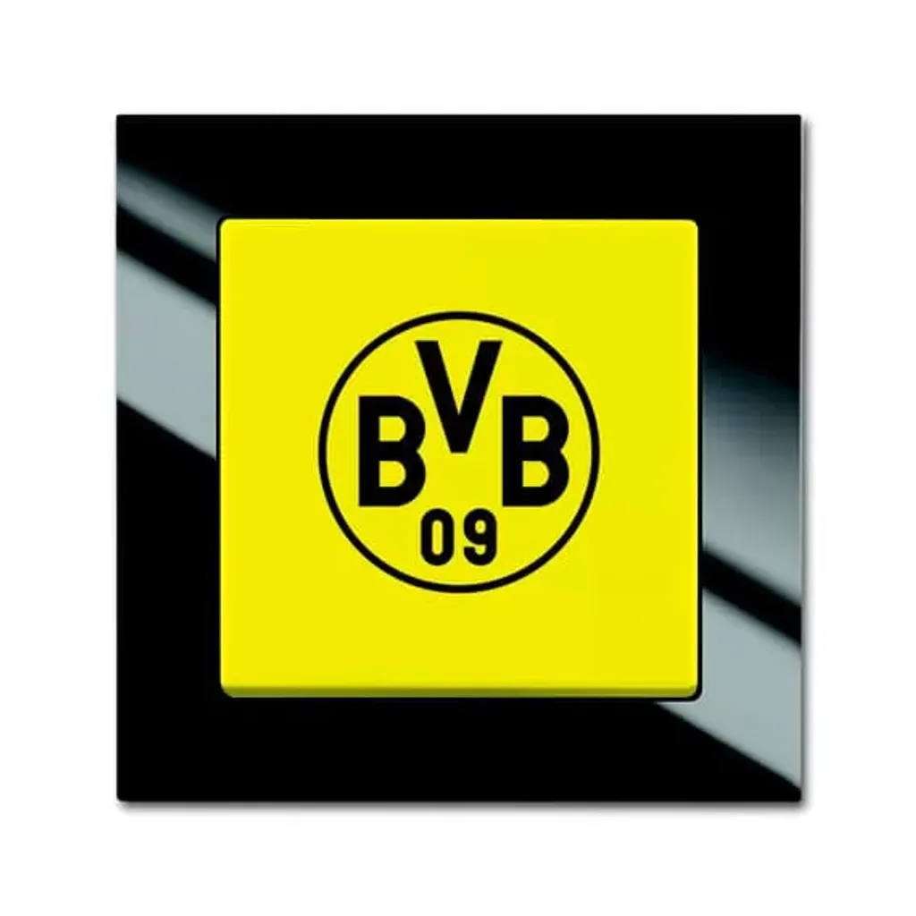 Interrupteur va-et-vient Busch-Jaeger aux couleurs du Dortmund