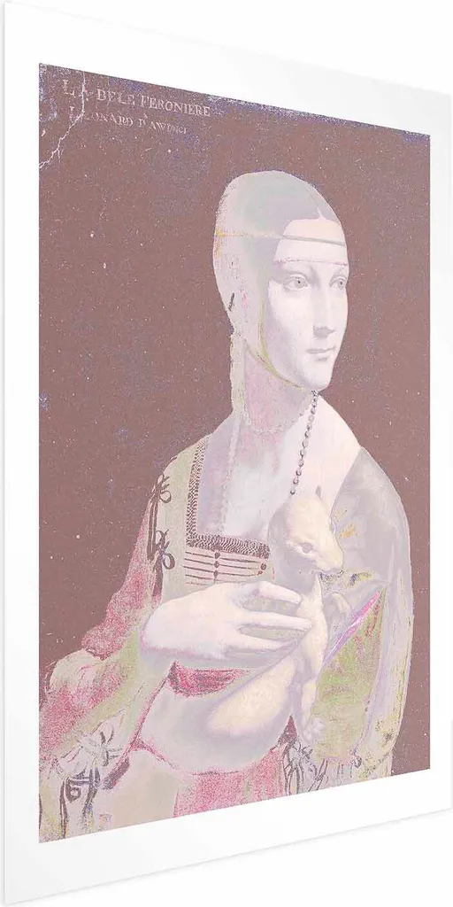 Poster Artistico Donna Pastello 60x90 - Margine Bianco Elegante