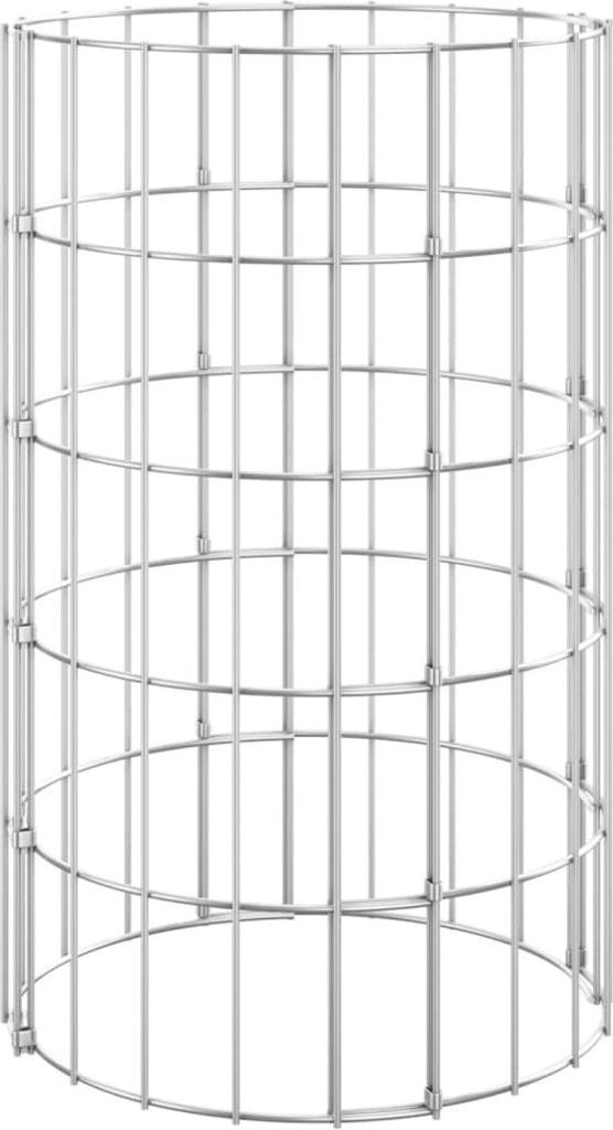vidaXL Gabionový stĺpik z pozinkovanej ocele Ø30x50 cm Obrázok produktu 