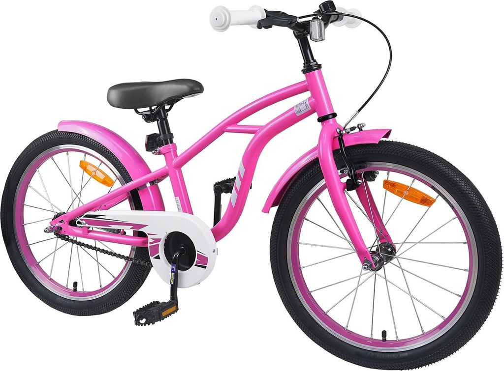 vidaXL Kinderfahrrad 20 Zoll für 6-11 Jahre alt Dunkelrosa