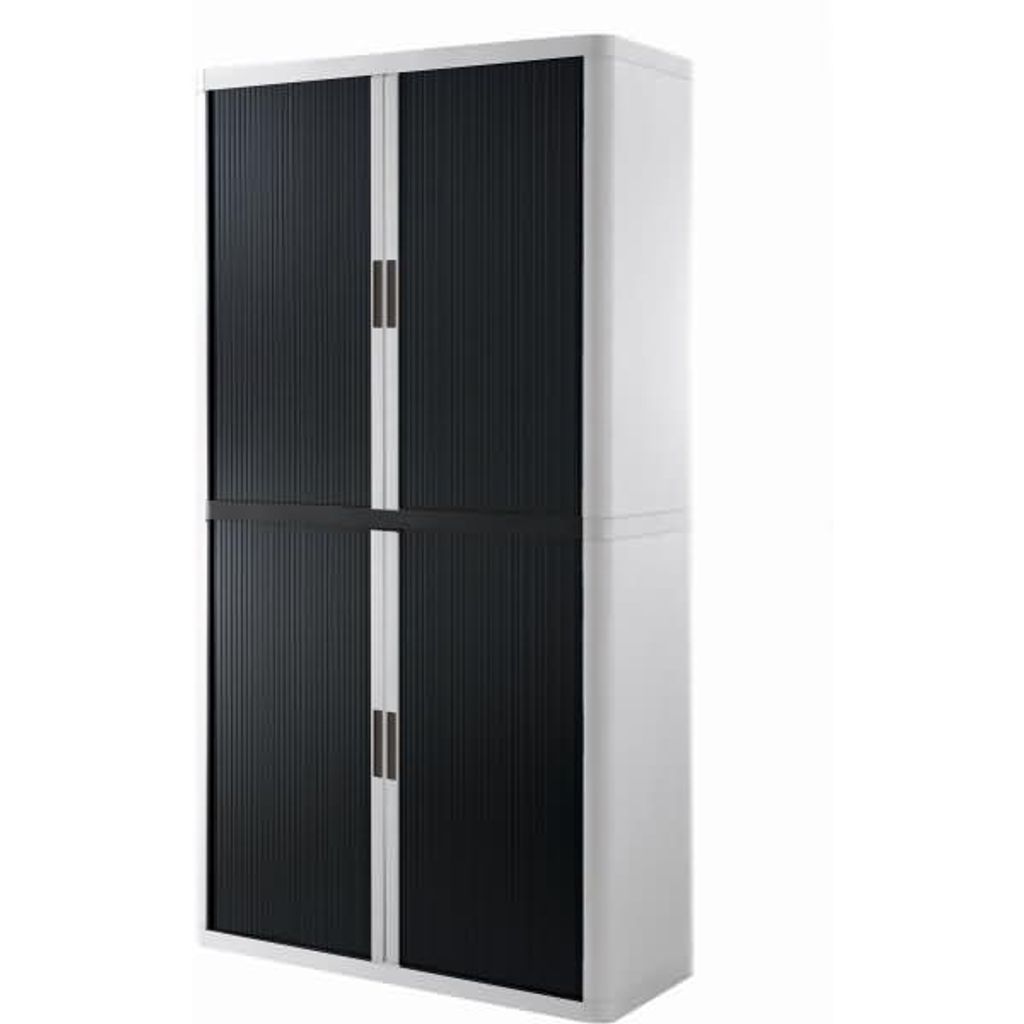 PAPERFLOW Rollladenschrank easyOffice, 4 Böden weiß / schwarz