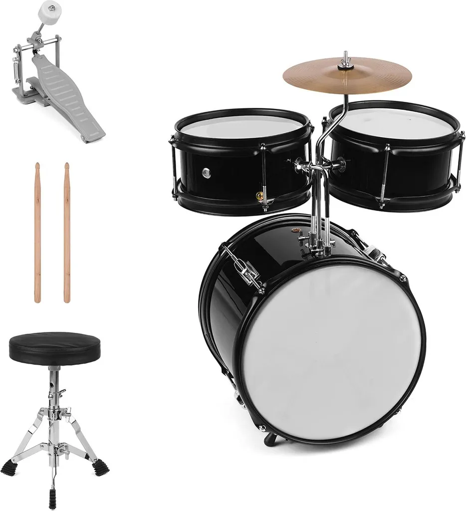 Batterie Junior Stable 3 Pièces : Éveil Musical Sans Encombrement