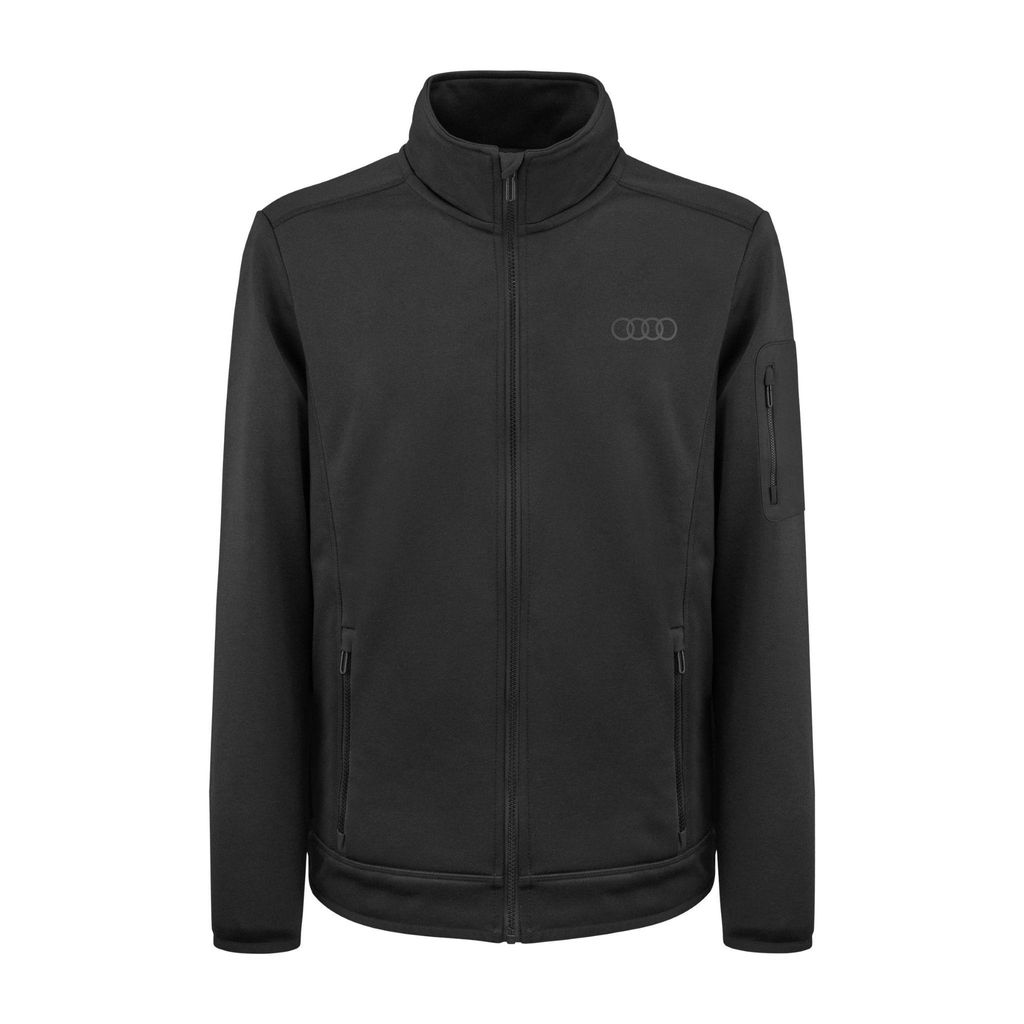 Original Audi Fleecejacke Herren, schwarz Gr. XL, Ringe Produktbild 
