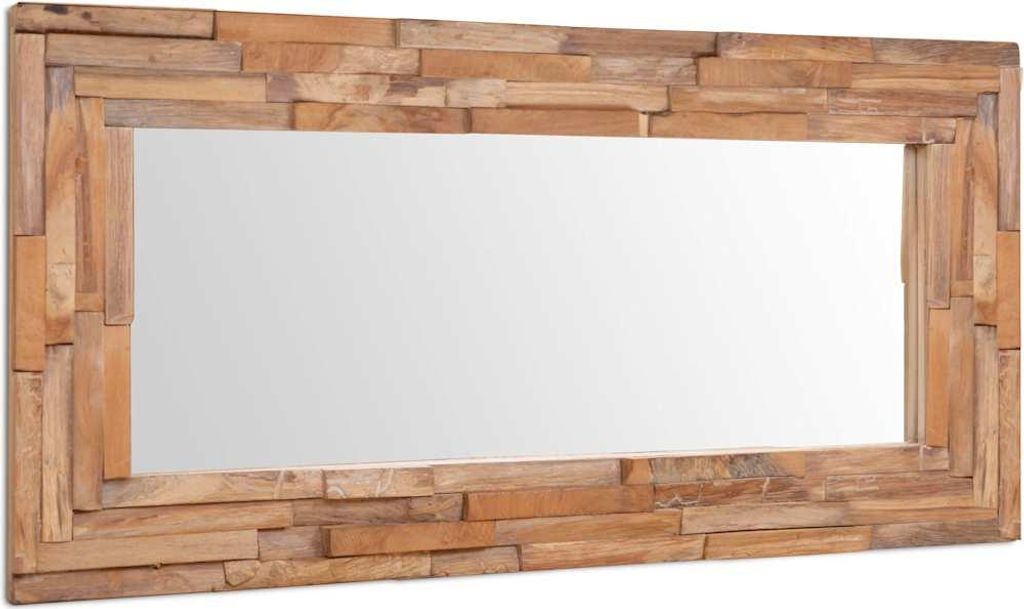 vidaXL Dekorativní zrcadlo Teak 120 x 60 cm obdélníkové Obrázek produktu 
