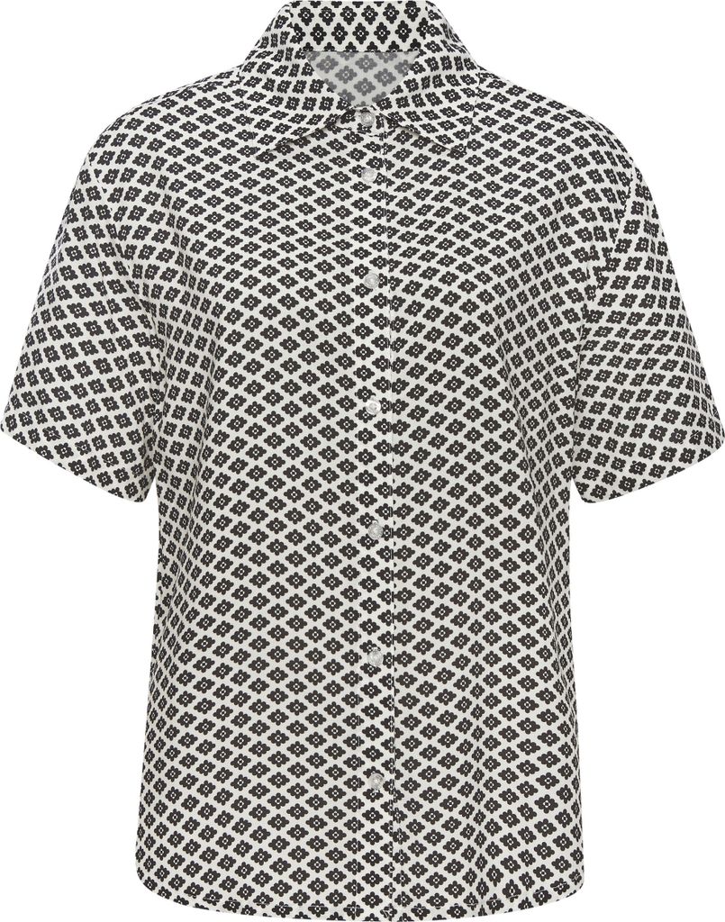 LASCANA Pyjamaoberteil schwarz-weiß gemustert Größe 36