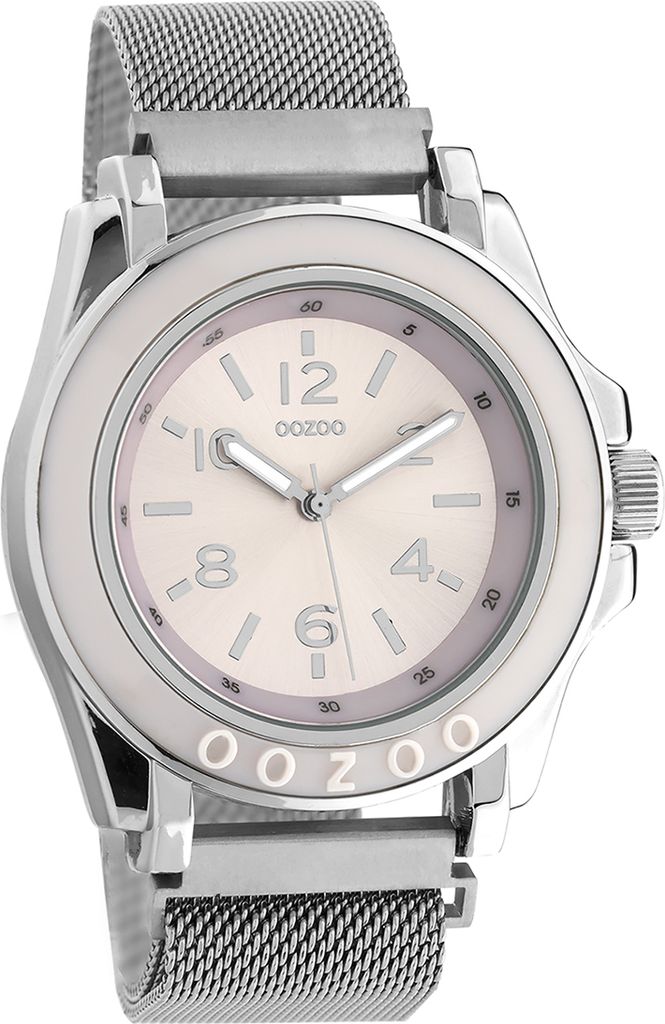 Oozoo Metall Damen Uhr Analog Quarzuhr Armband silber Timepieces D2UOC10739