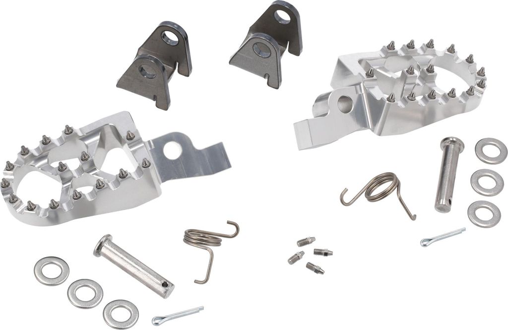 Set: AKF CNC Fußrasten MX-Style, inkl. Federn, Kantbleche - Produktbild 