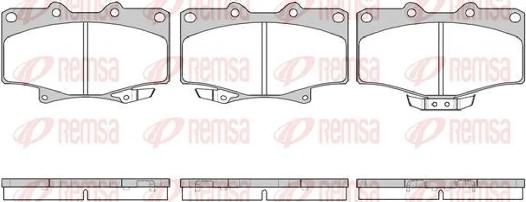 Plaquettes de frein REMSA 0429.14 spécial charges lourdes Hilux et 4 Runner