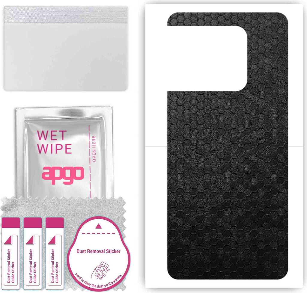 apgo Rückseite Schutzfolie, Skin, kompatibel mit OnePlus Ace Pro, Hinten Displayschutzfolie aus Vinylfolie, kratzfest, einfache Montage - Schwarze...
