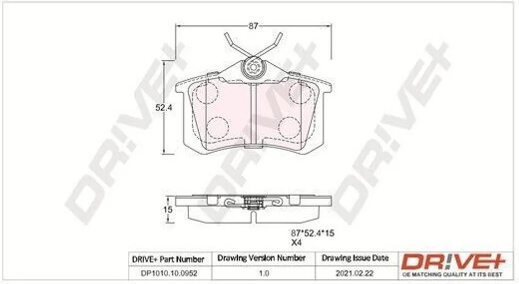 Plaquettes de Frein Arrière Spécial Rénovation pour VW Polo et Seat Exeo