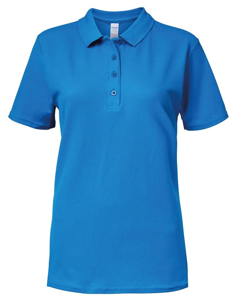 Gildan Softstyle Damen Kurzarm Doppel Pique Polo Shirt FK397 (S) (Saphir)