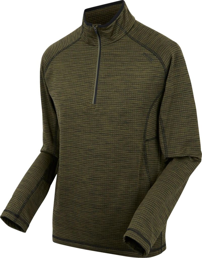 Regatta Yonder II Powerstretch Midlayer Shirt für Herren, Größe:M, Farbe:Oliv