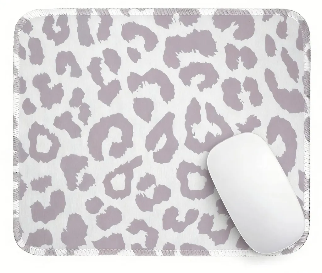 Tapis de souris gaming stable et imperméable motif léopard violet bureau