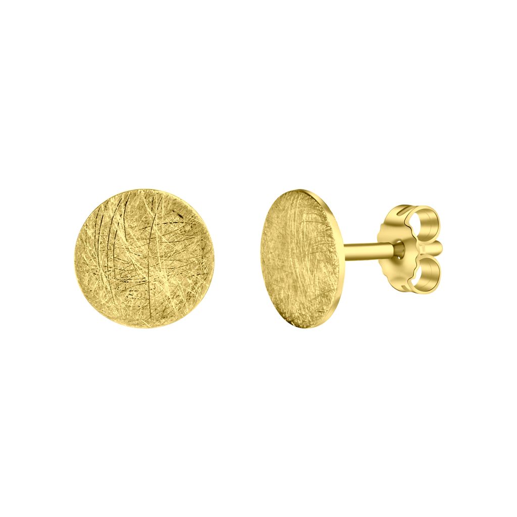 V Ohrstecker 925/- Sterling Silber 0,8cm gelb 371220390V