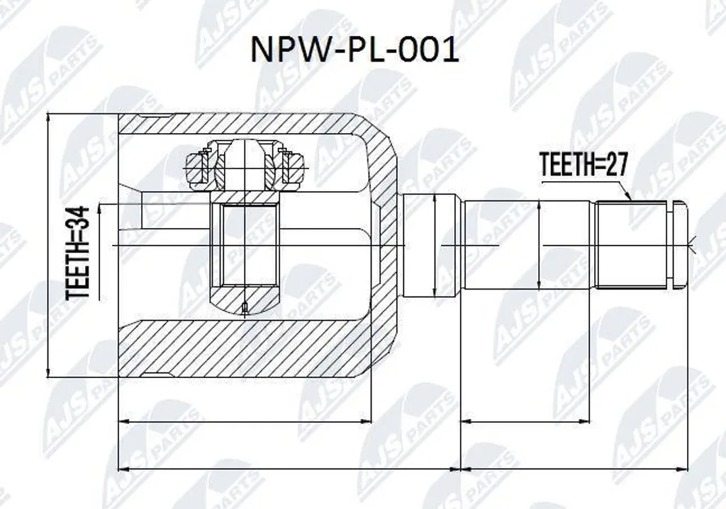 Kit de joints arbre de transmission NTY NPW-PL-001 OE 13109125 Opel