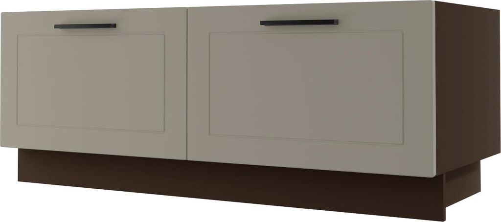 Küchenbank KVANTUM Vollauszug Soft-Close 120cm Korpus- & Frontfarbe wählbar (Q-D2A/120),beige matt,lava