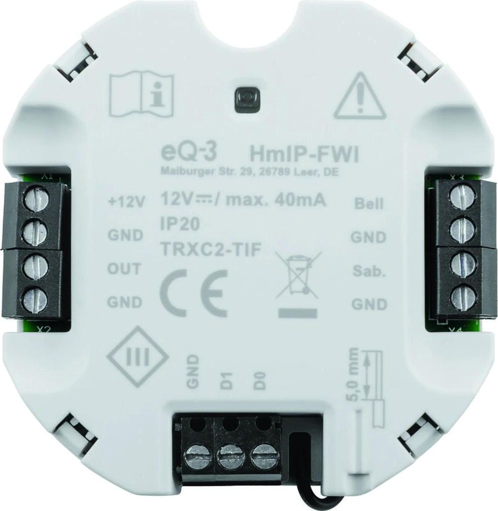 HOMEMATIC Wiegand-Schnittstelle HmIP-FWI, 1 Stk. Produktbild 