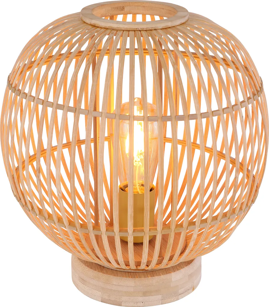 Luminaire de chevet Globo Lighting en bambou pour chambre style scandinave