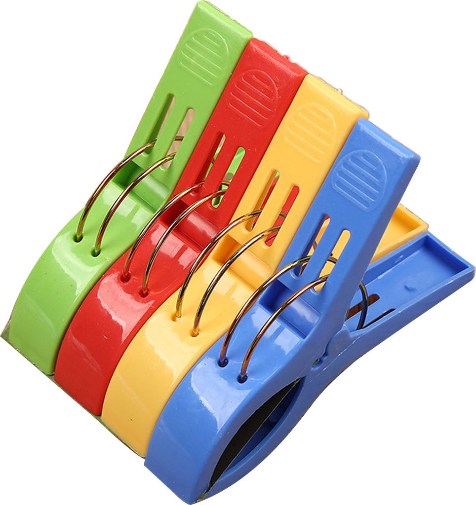 Große Wäscheklammern für Wäsche, Strandtuch, Badetuch, Teppich 4 Stück