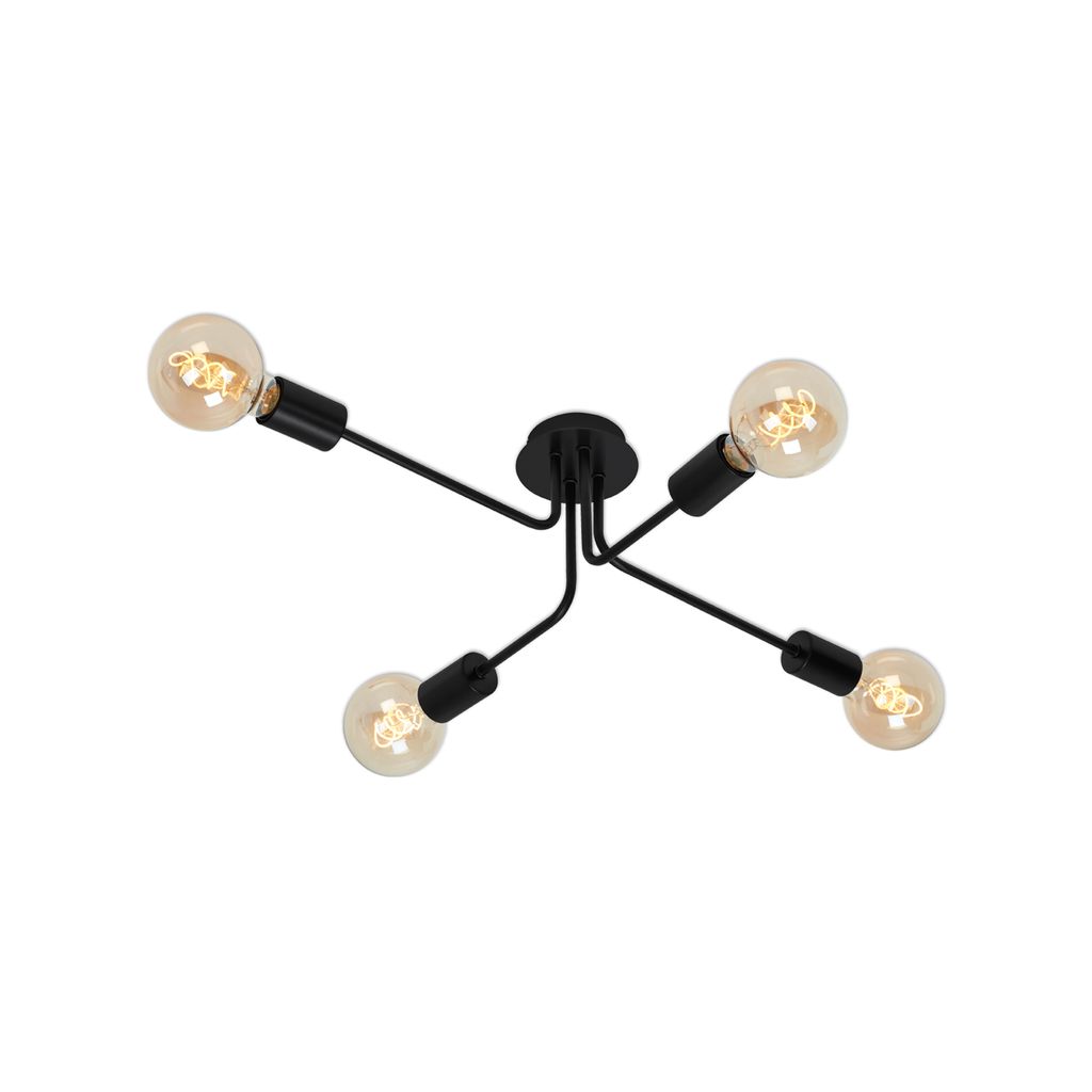 Deckenleuchte Deckenspots Schwenkbar Retro 4xE27 60W Produktbild 