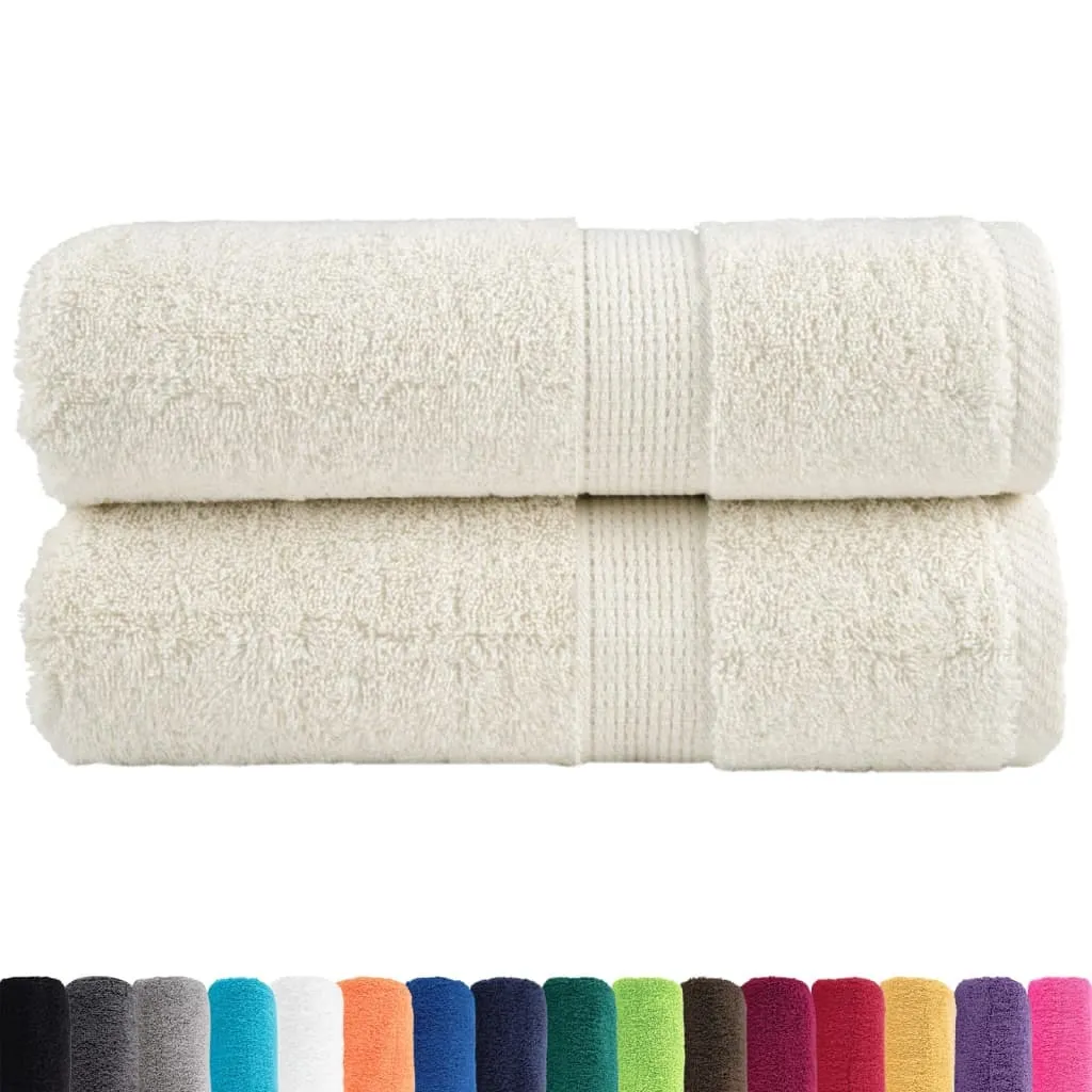 Upgrade Bagno: Set 2 Asciugamani SOLUND Crema 30x50 600g/m²