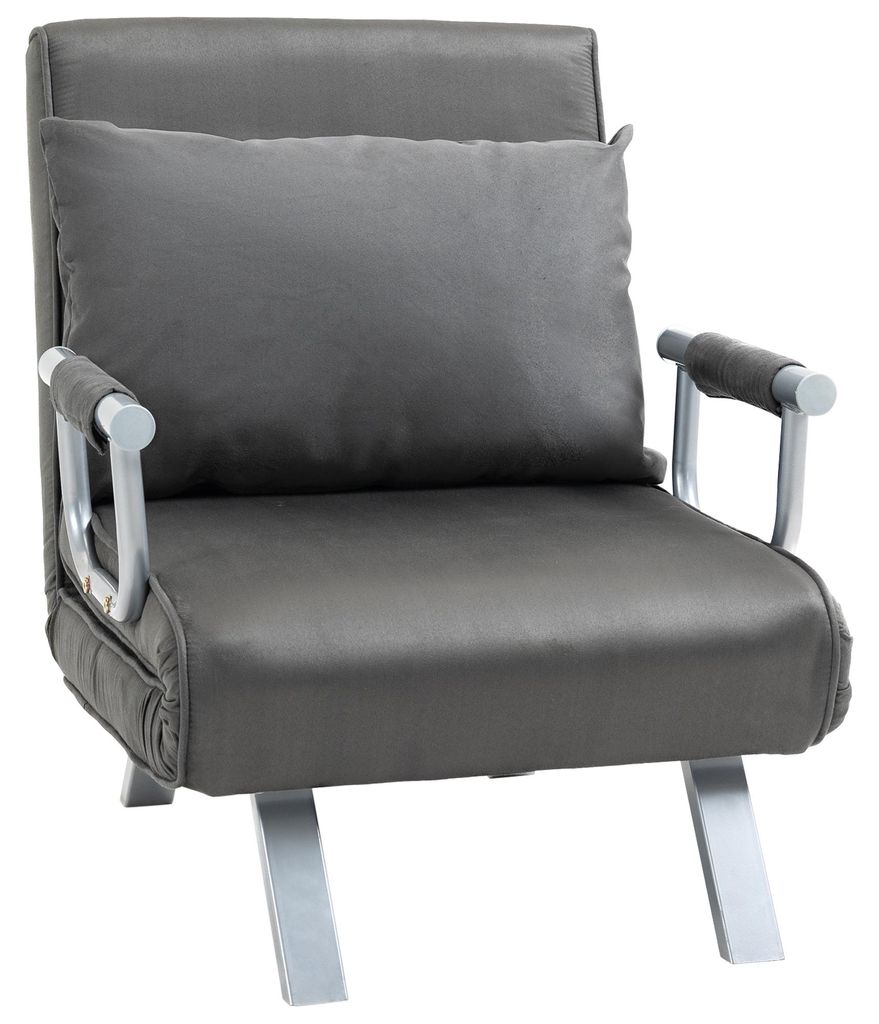 HOMCOM 3-in-1 Schlafsofa mit Armlehne Schlafsessel Klappbett Chaiselongue