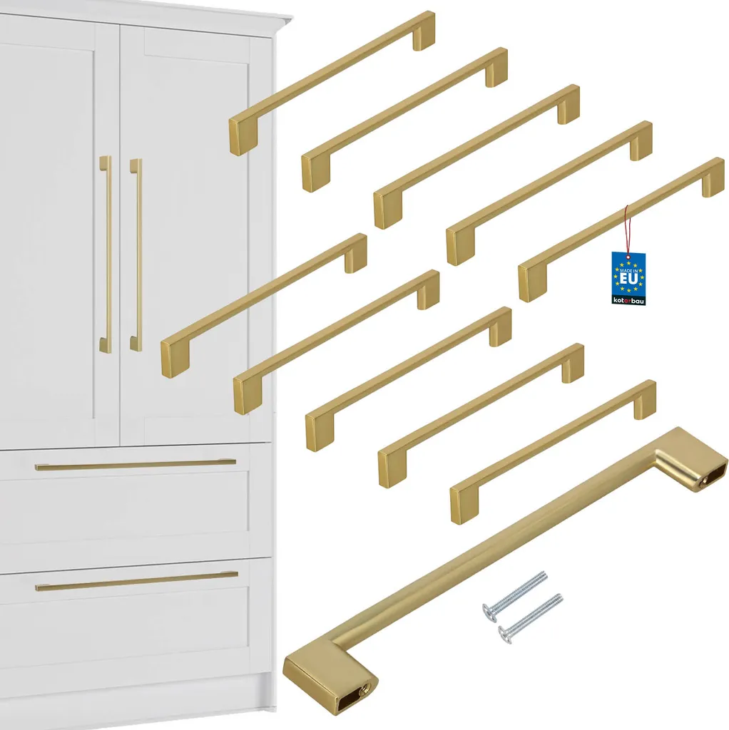 Offerta Set 10 Maniglie Oro KOTARBAU 221mm | Maniglie ZnAl Cucina