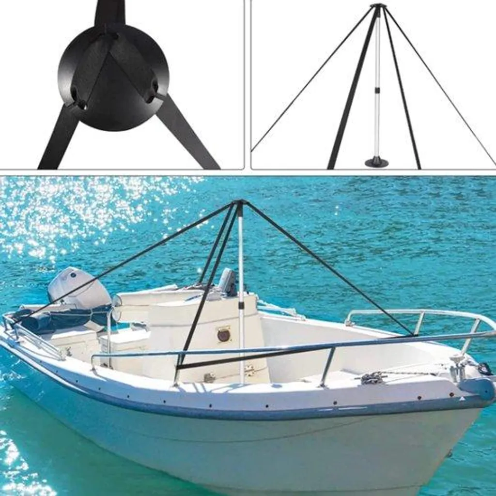 Perche alu 3 sections 54 pouces réglable pour pêche et sortie en mer