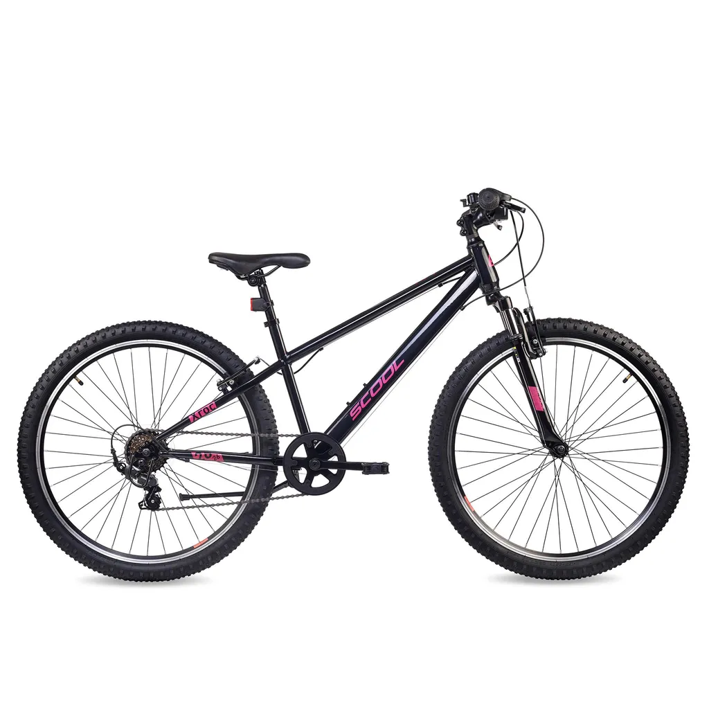 Vélo enfant 26 pouces S'COOL Xroc noir et rose pour ado de 10 ans et plus