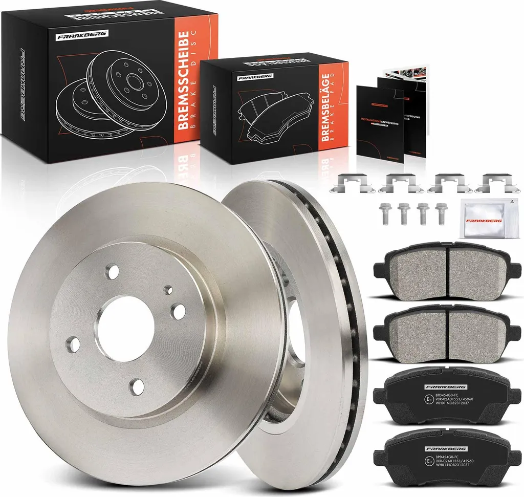 Frankberg 2 disques et 4 plaquettes de frein avant pour Mazda 2 DE DH