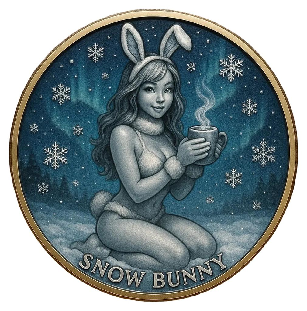 Weihnachtliche Versuchungsmünze, inspiriert von Pin-up-Girls, runde Sammlermünze aus Metall, ideal als Erinnerungsstück, Anstecknadel oder klein...