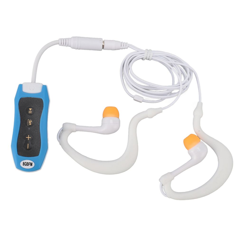 MP3-Player, IPX8, wasserdicht, wiederaufladbar, USB 2.0, Musik-Player mit wasserdichtem Kopfhörer zum Schwimmen, Tauchen, Laufen