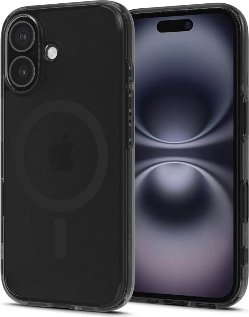 Spigen Ultra Hybrid T iPhone 16 Frost Nero: Eleganza MagSafe