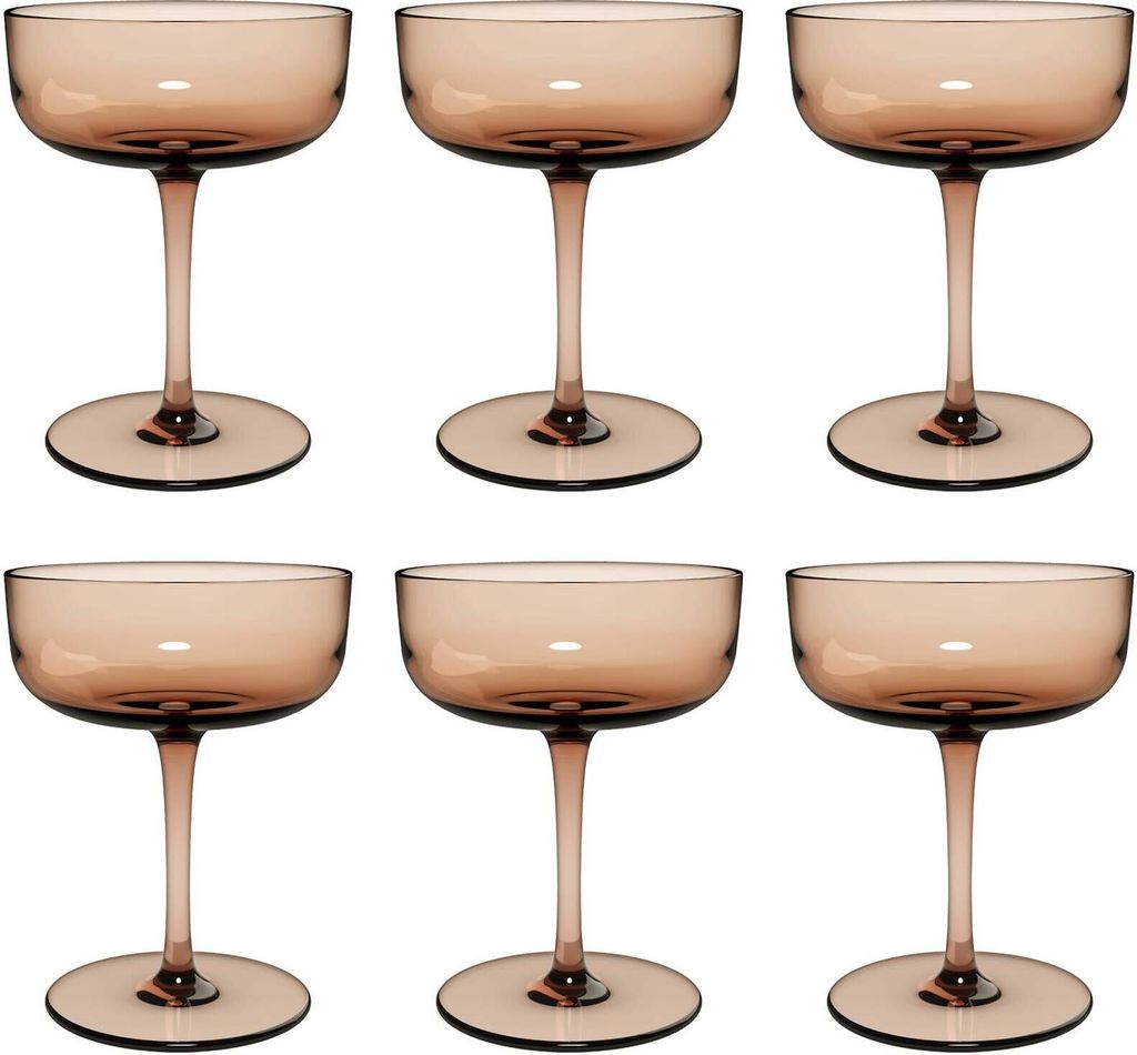 like. by Villeroy & Boch Like Glass Sektschale / Dessertschale 100 ml 6er Set Clay